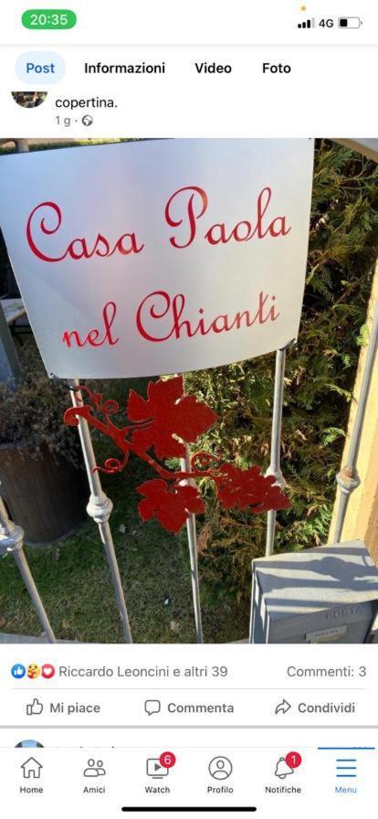 Casa Paola Nel Chianti Bed & Breakfast Кастелнуово Берарденга Екстериор снимка
